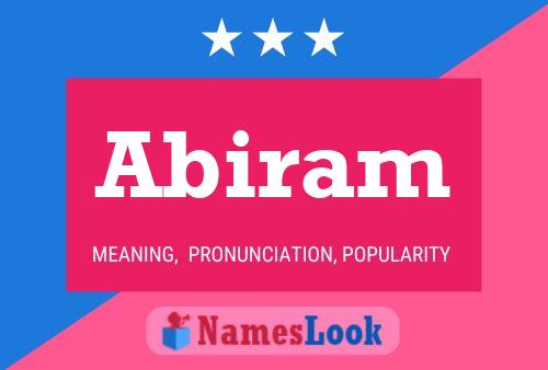 Abiram Name Poster