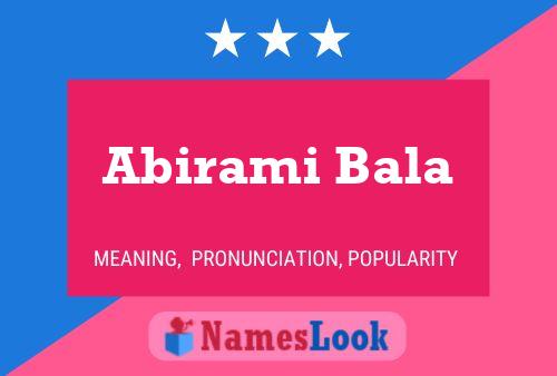 Abirami Bala Name Poster