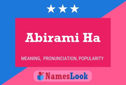 Abirami Ha Name Poster