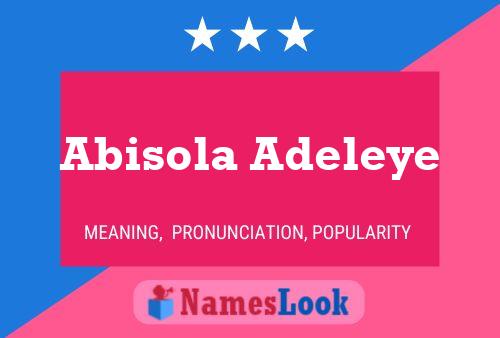 Abisola Adeleye Name Poster