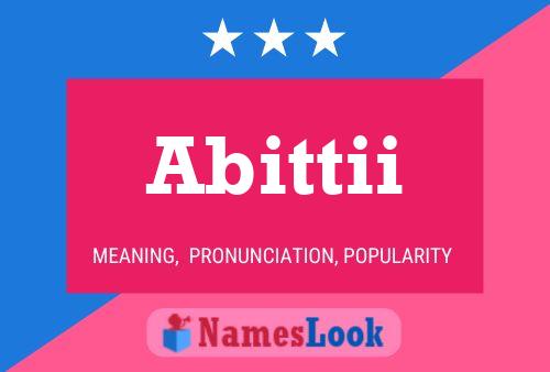 Abittii Name Poster