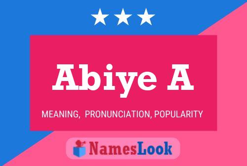 Abiye A Name Poster