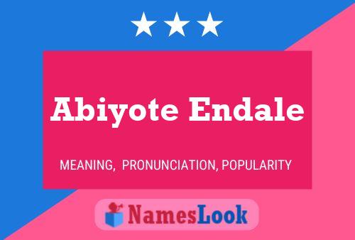 Abiyote Endale Name Poster