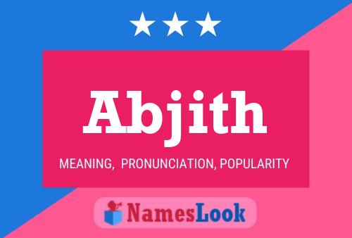 Abjith Name Poster