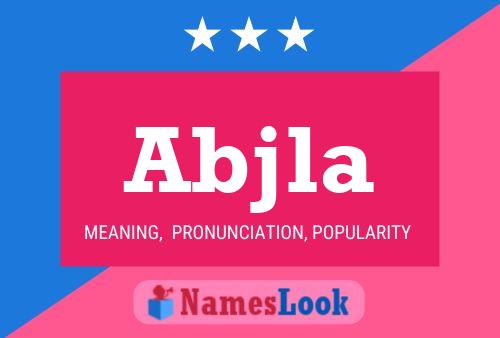 Abjla Name Poster