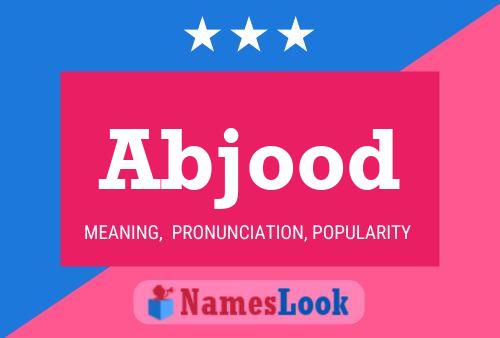 Abjood Name Poster