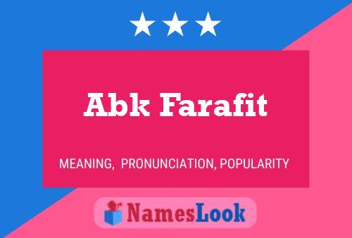 Abk Farafit Name Poster