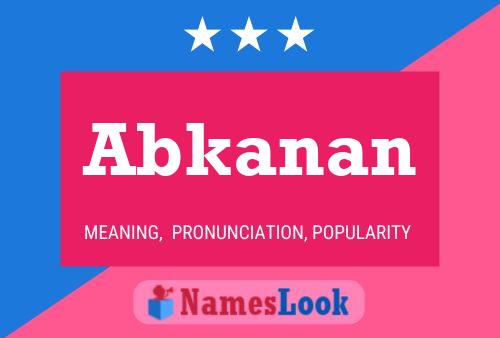 Abkanan Name Poster