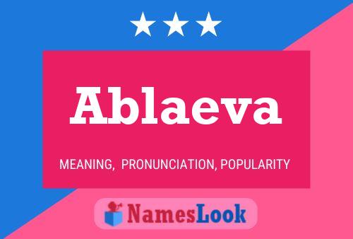 Ablaeva Name Poster