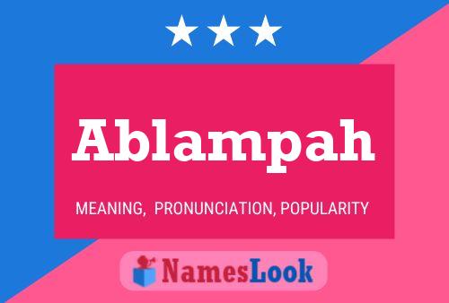 Ablampah Name Poster