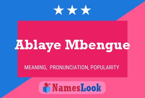 Ablaye Mbengue Name Poster