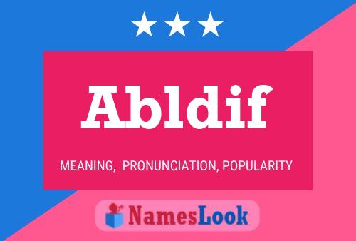 Abldif Name Poster