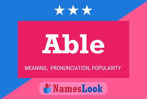 Able Name Poster