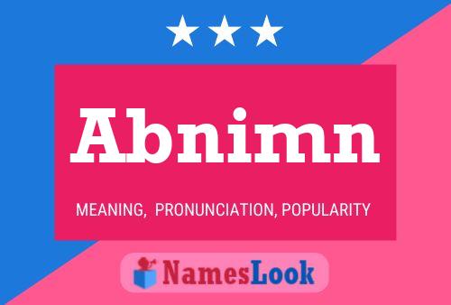 Abnimn Name Poster