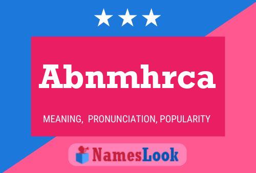 Abnmhrca Name Poster