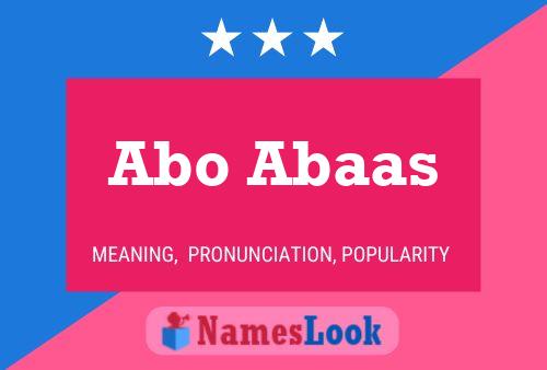 Abo Abaas Name Poster