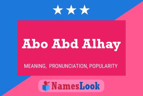 Abo Abd Alhay Name Poster