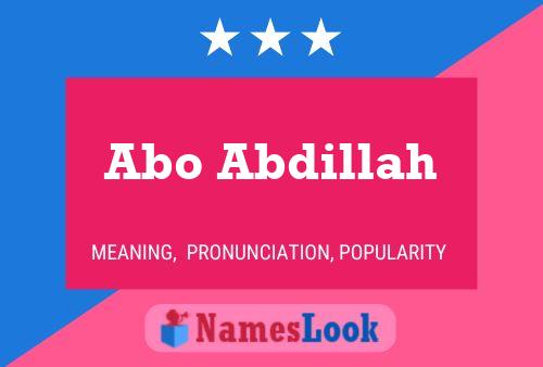 Abo Abdillah Name Poster