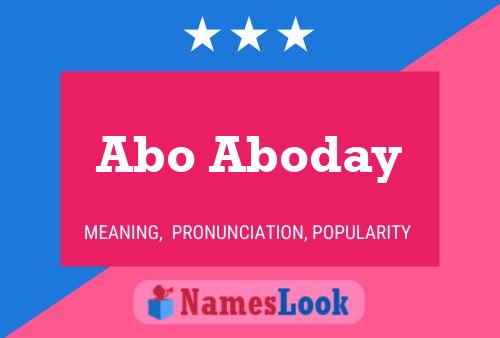 Abo Aboday Name Poster