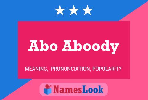 Abo Aboody Name Poster