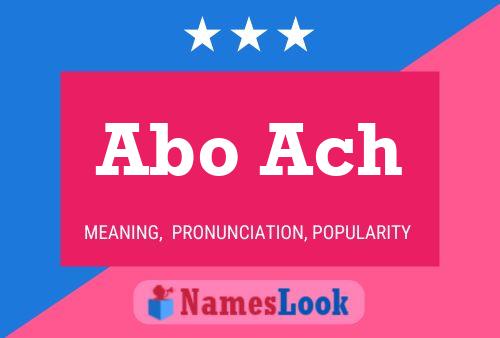 Abo Ach Name Poster