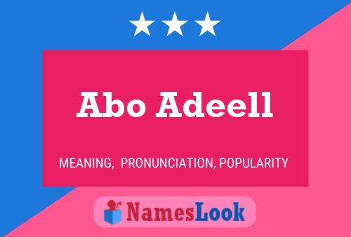 Abo Adeell Name Poster