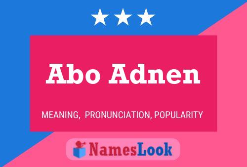 Abo Adnen Name Poster