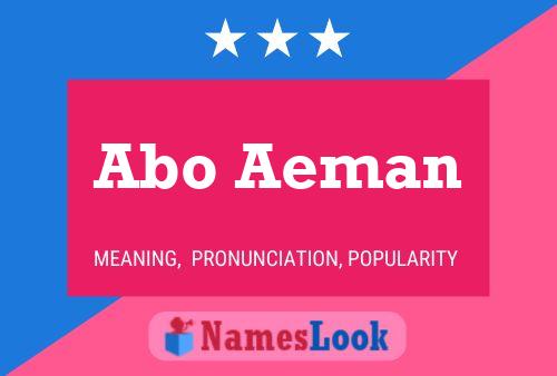 Abo Aeman Name Poster