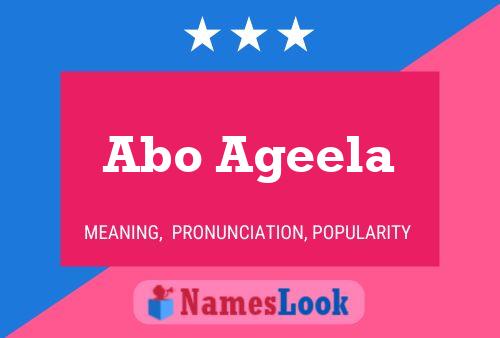 Abo Ageela Name Poster