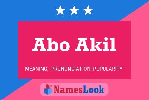 Abo Akil Name Poster