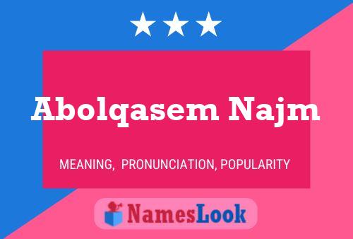 Abolqasem Najm Name Poster