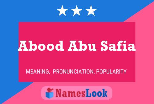 Abood Abu Safia Name Poster