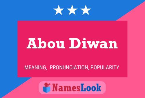 Abou Diwan Name Poster