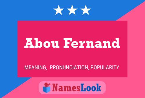 Abou Fernand Name Poster