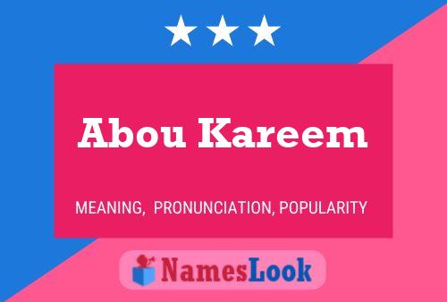 Abou Kareem Name Poster