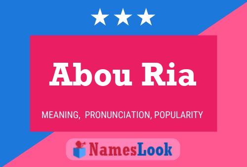 Abou Ria Name Poster