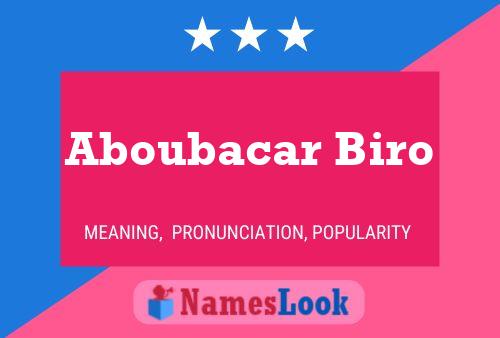 Aboubacar Biro Name Poster