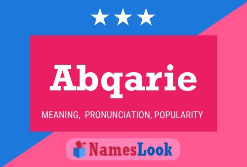 Abqarie Name Poster