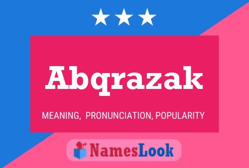 Abqrazak Name Poster