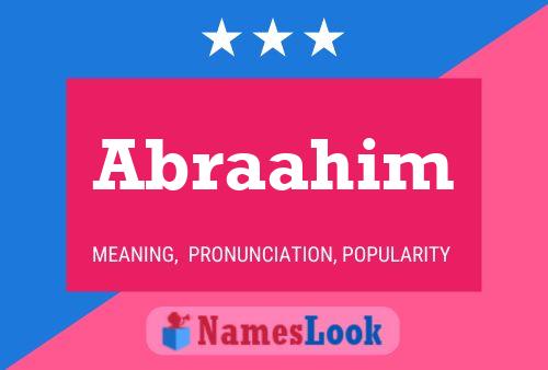 Abraahim Name Poster