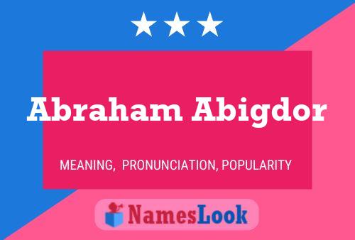 Abraham Abigdor Name Poster