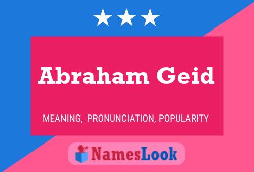 Abraham Geid Name Poster