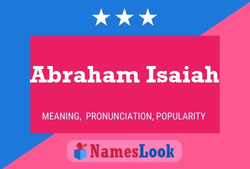 Abraham Isaiah Name Poster