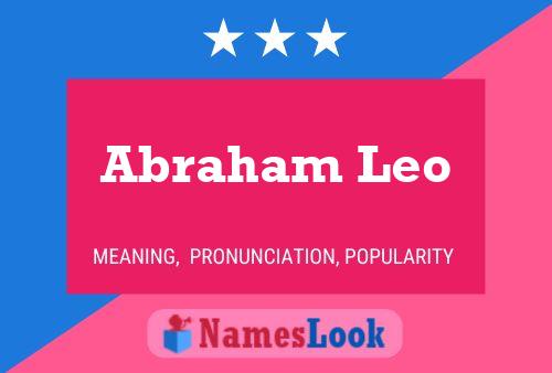 Abraham Leo Name Poster