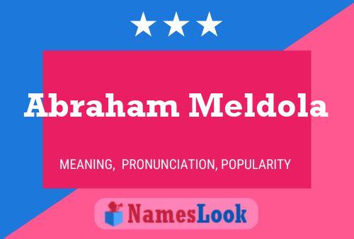 Abraham Meldola Name Poster