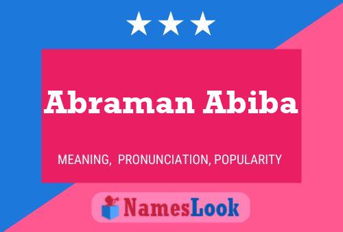 Abraman Abiba Name Poster