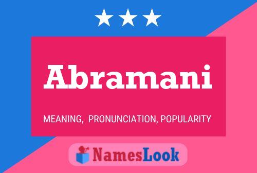 Abramani Name Poster