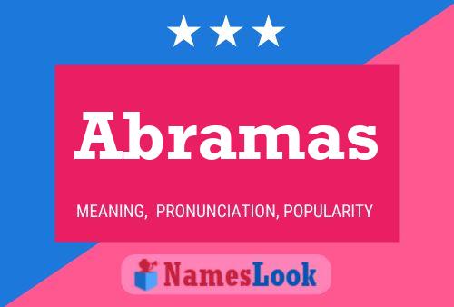 Abramas Name Poster