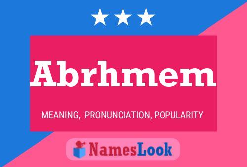 Abrhmem Name Poster