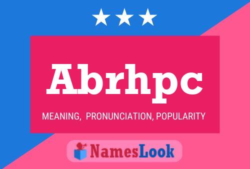 Abrhpc Name Poster